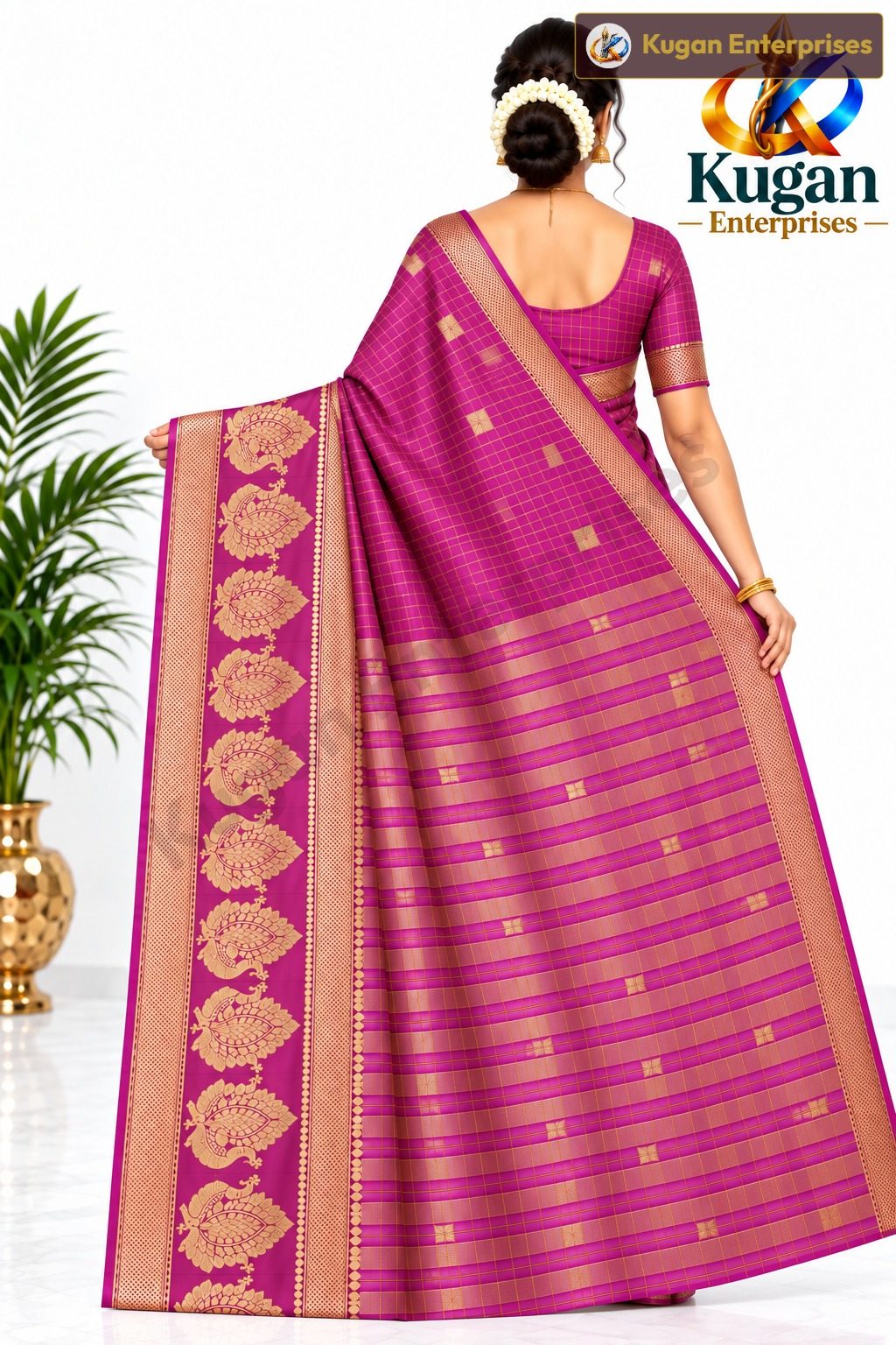 Rich Magenta Pink Traditional Silk Saree