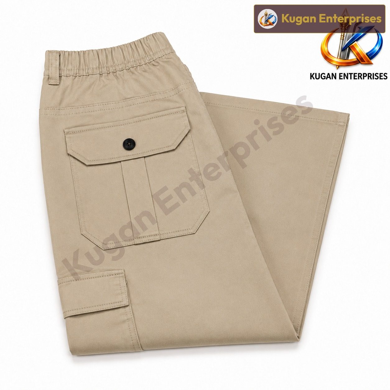 Women’s Beige Utility Cotton Cargo Pant