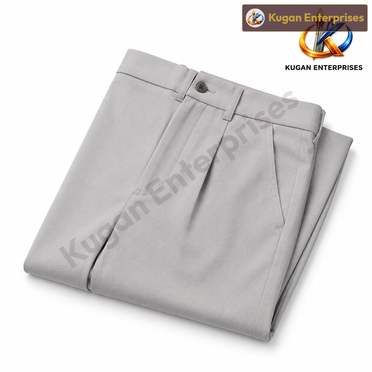 Light-Grey Korean Wide-Leg Baggy Pant