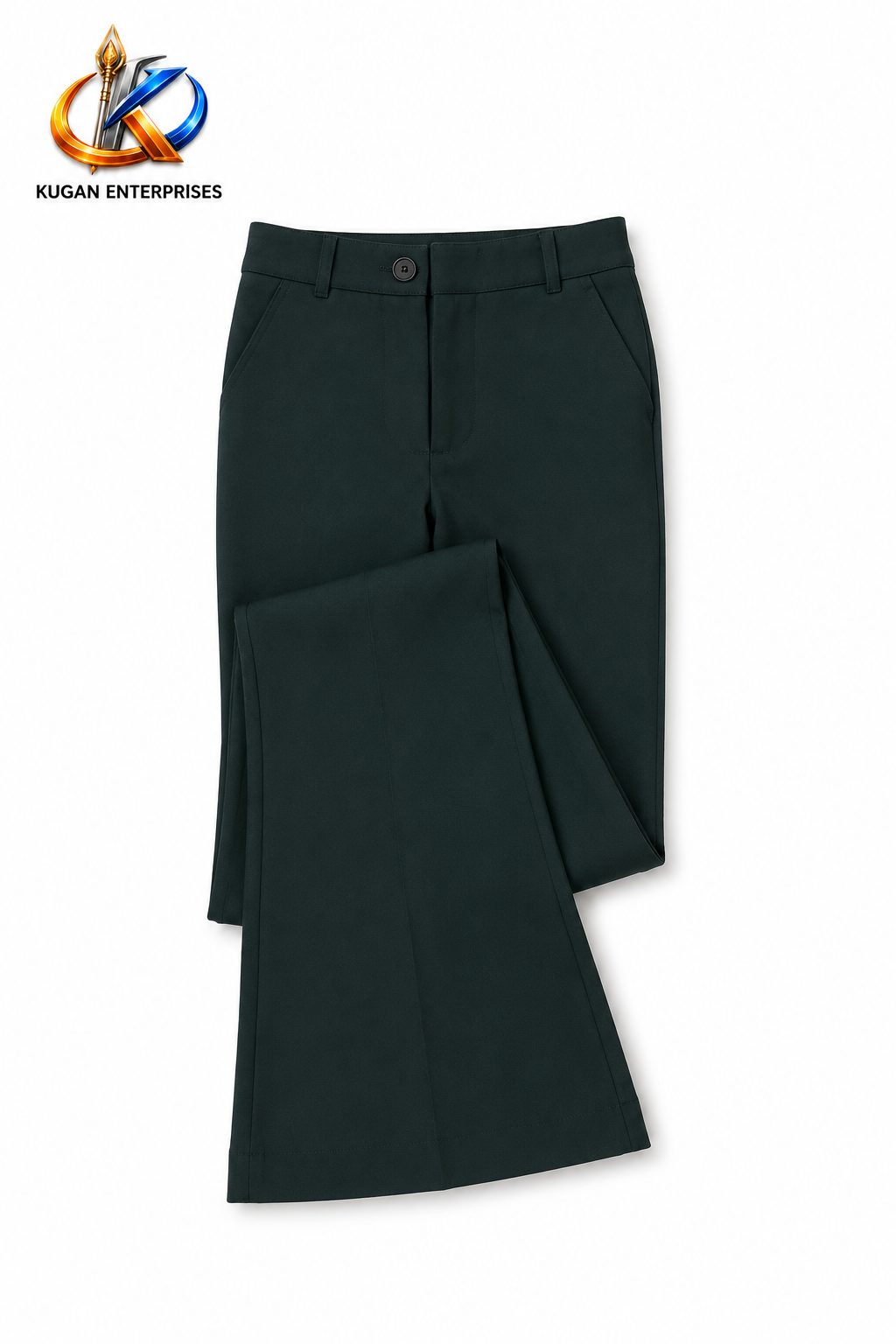 Women’s Dark-Green High-Waist Barbie Bootcut Formal Pant