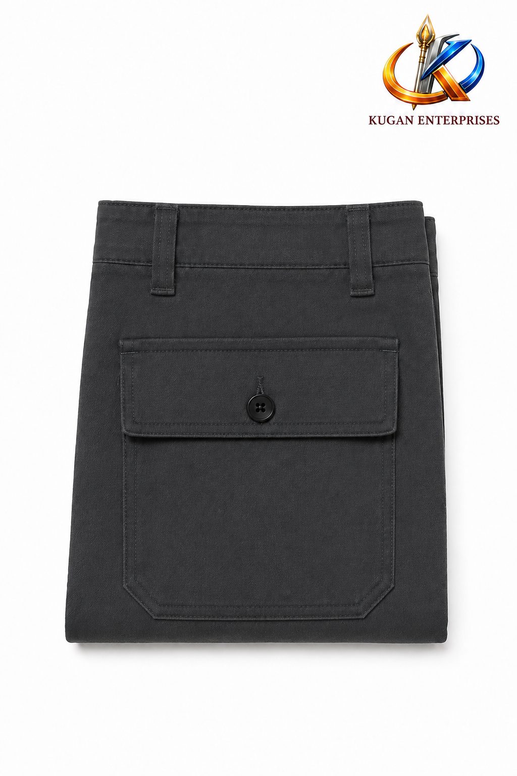 Women’s Dark-Grey Utility Cotton Cargo Pant