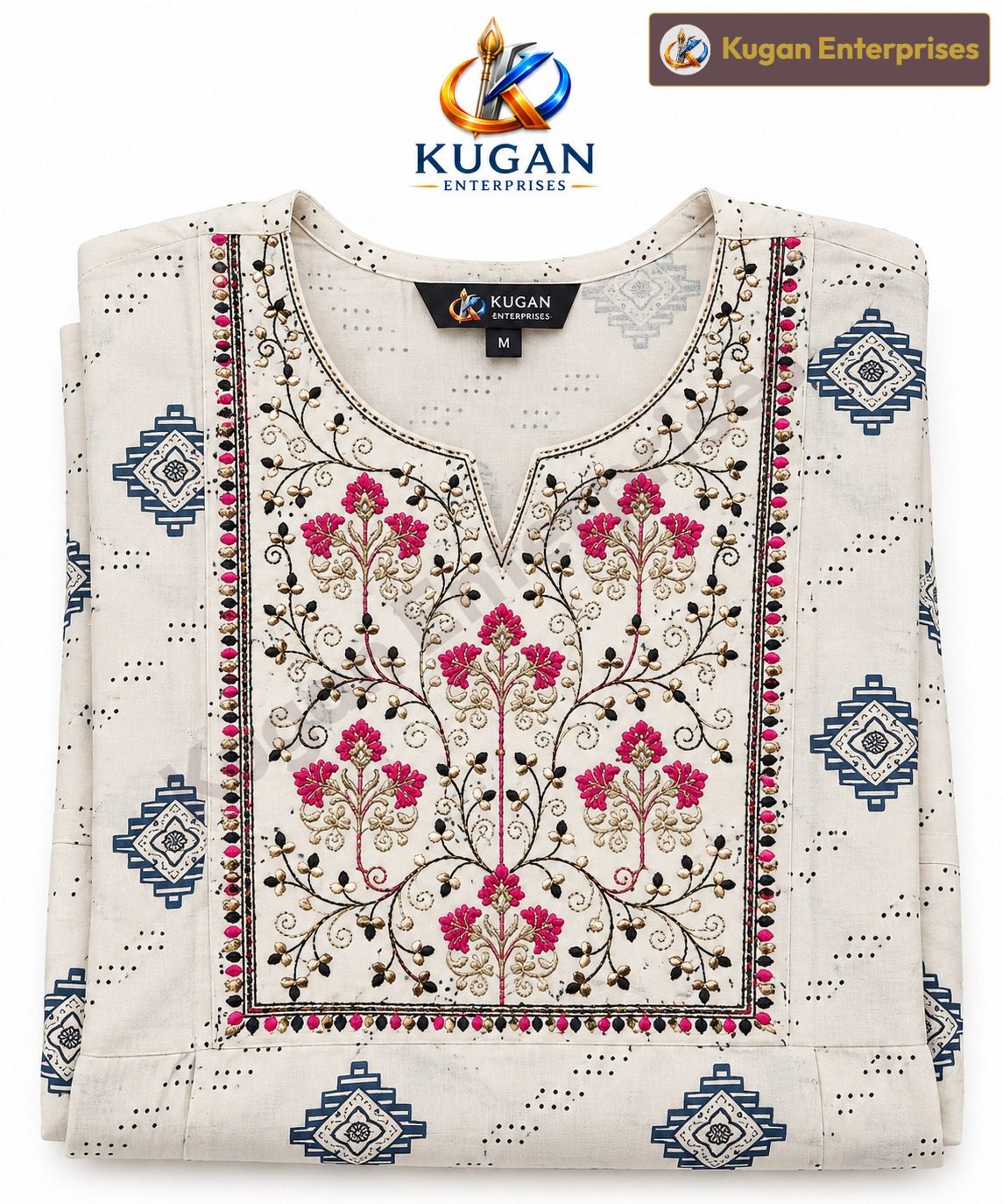 Rayon Floral Embroidery Umbrella Kurta Dress