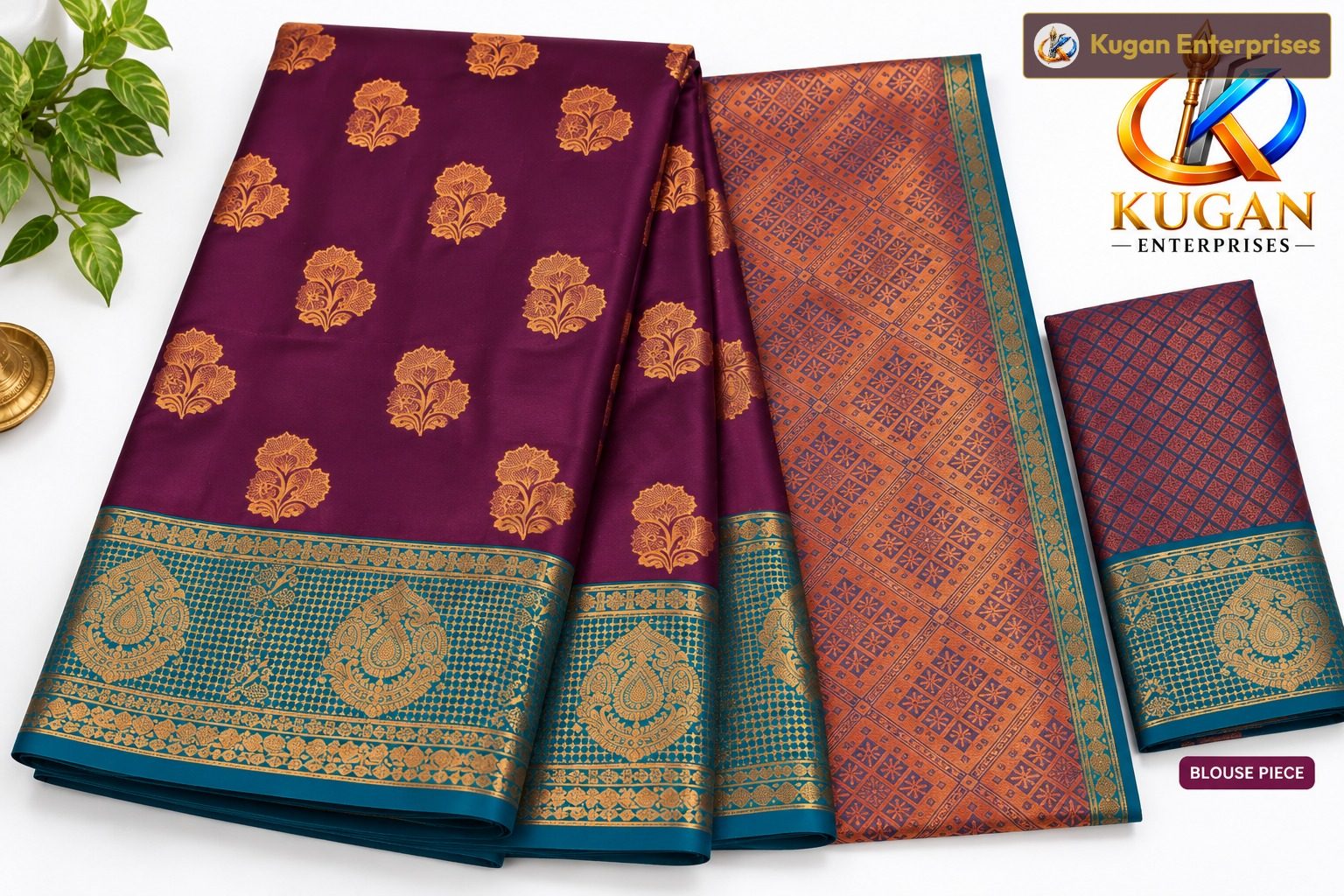 Deep Wine Purple Traditional Silk Saree