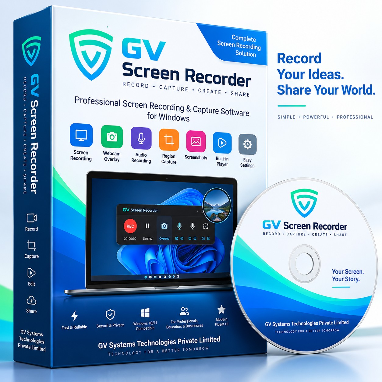 GV Screen Recorder – Professional Windows Screen Recording & Capture Software