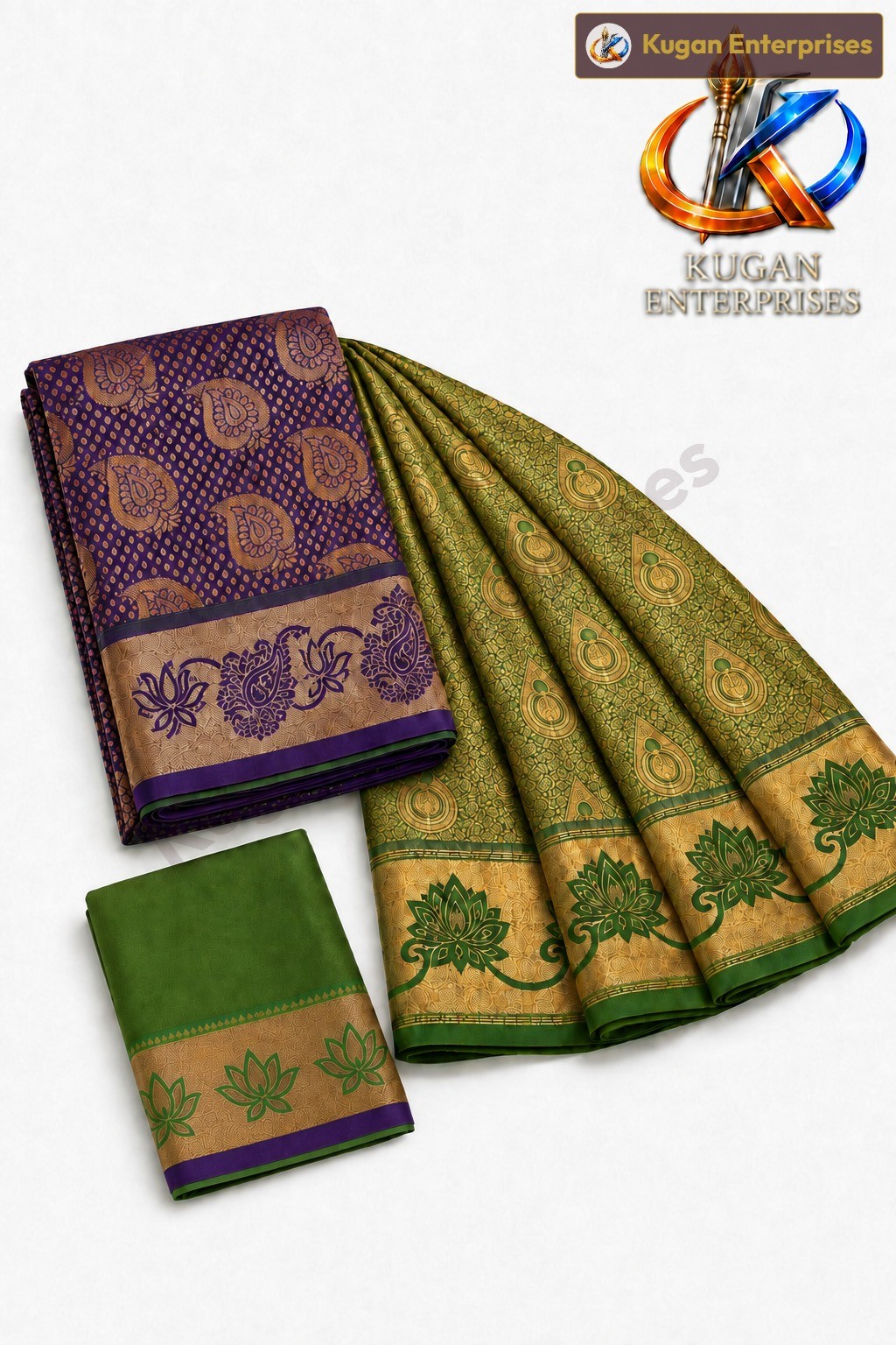Royal Purple Paisley Zari Saree