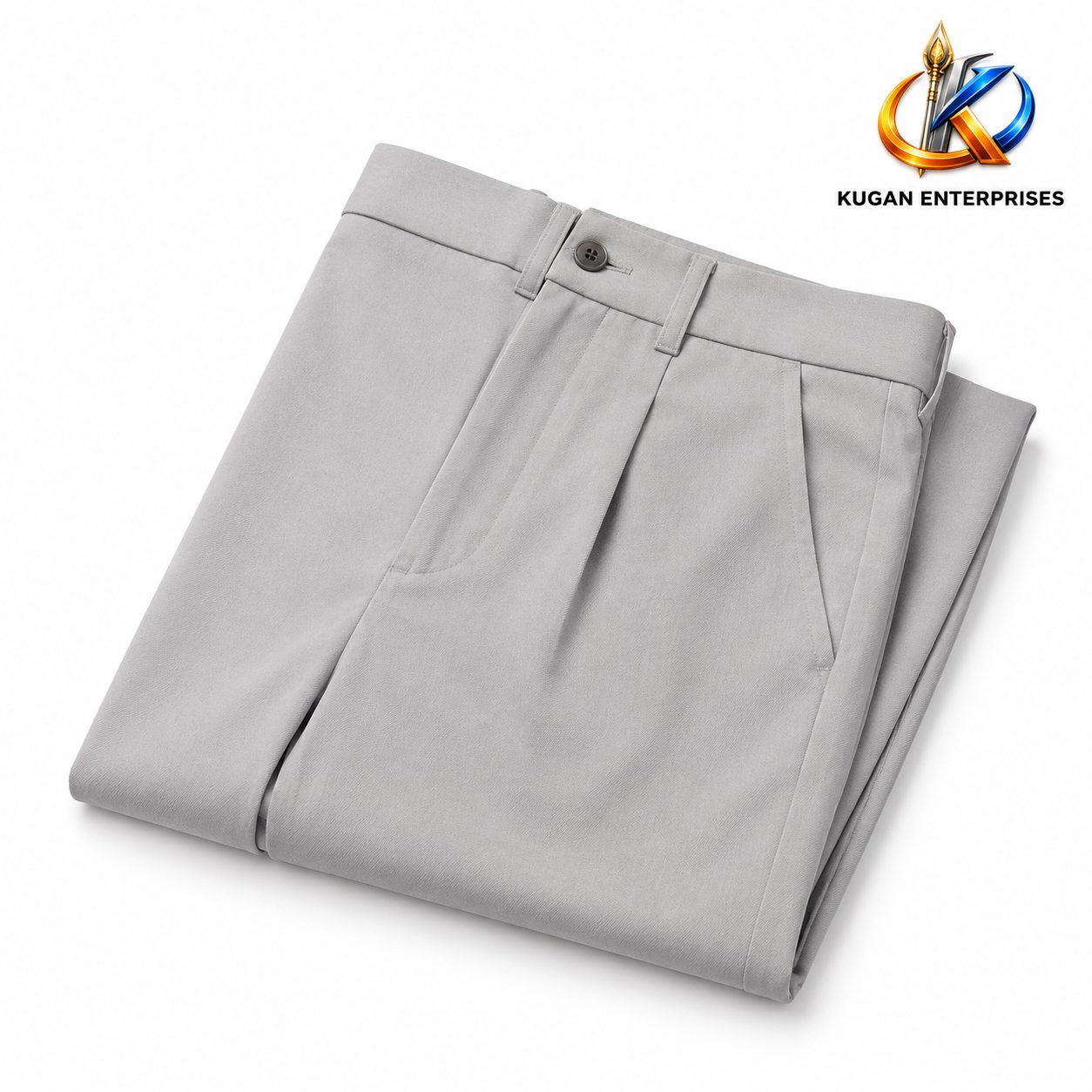Light-Grey Korean Wide-Leg Baggy Pant