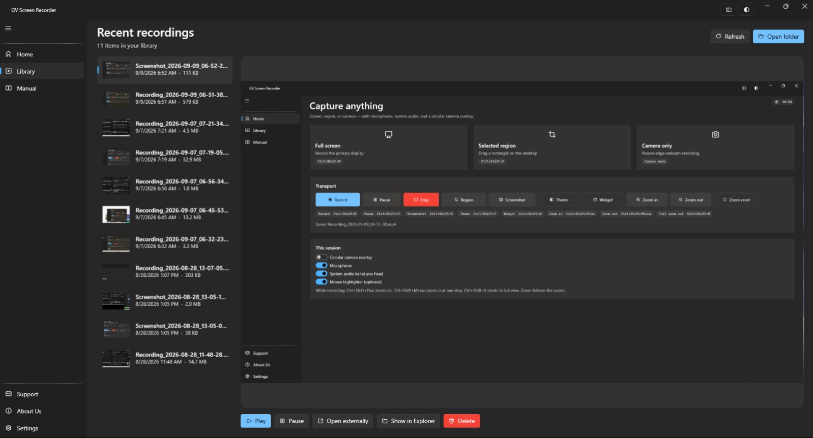 GV Screen Recorder – Professional Windows Screen Recording & Capture Software
