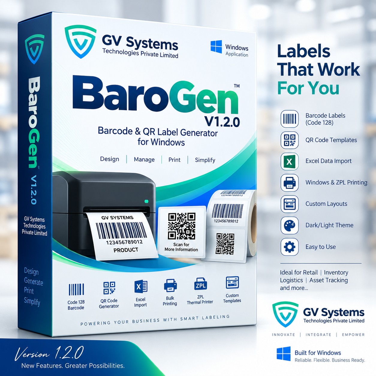 BaroGen – Windows Barcode & QR Label Generator