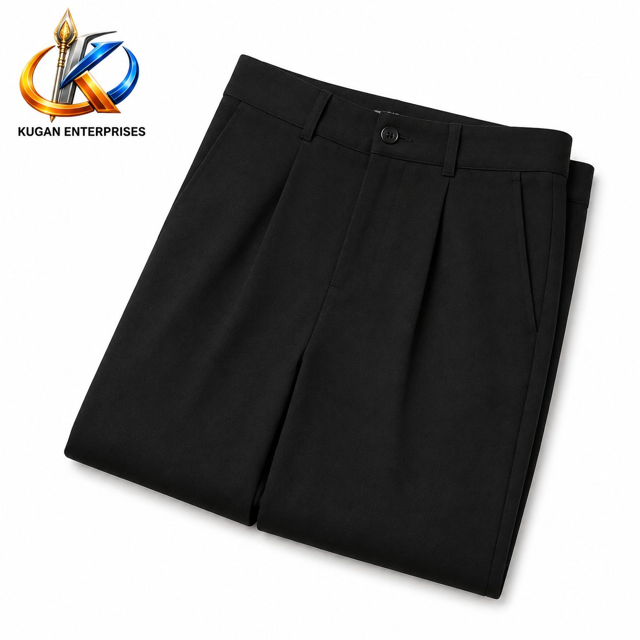 Black Korean-Style Wide-Leg Baggy Pant
