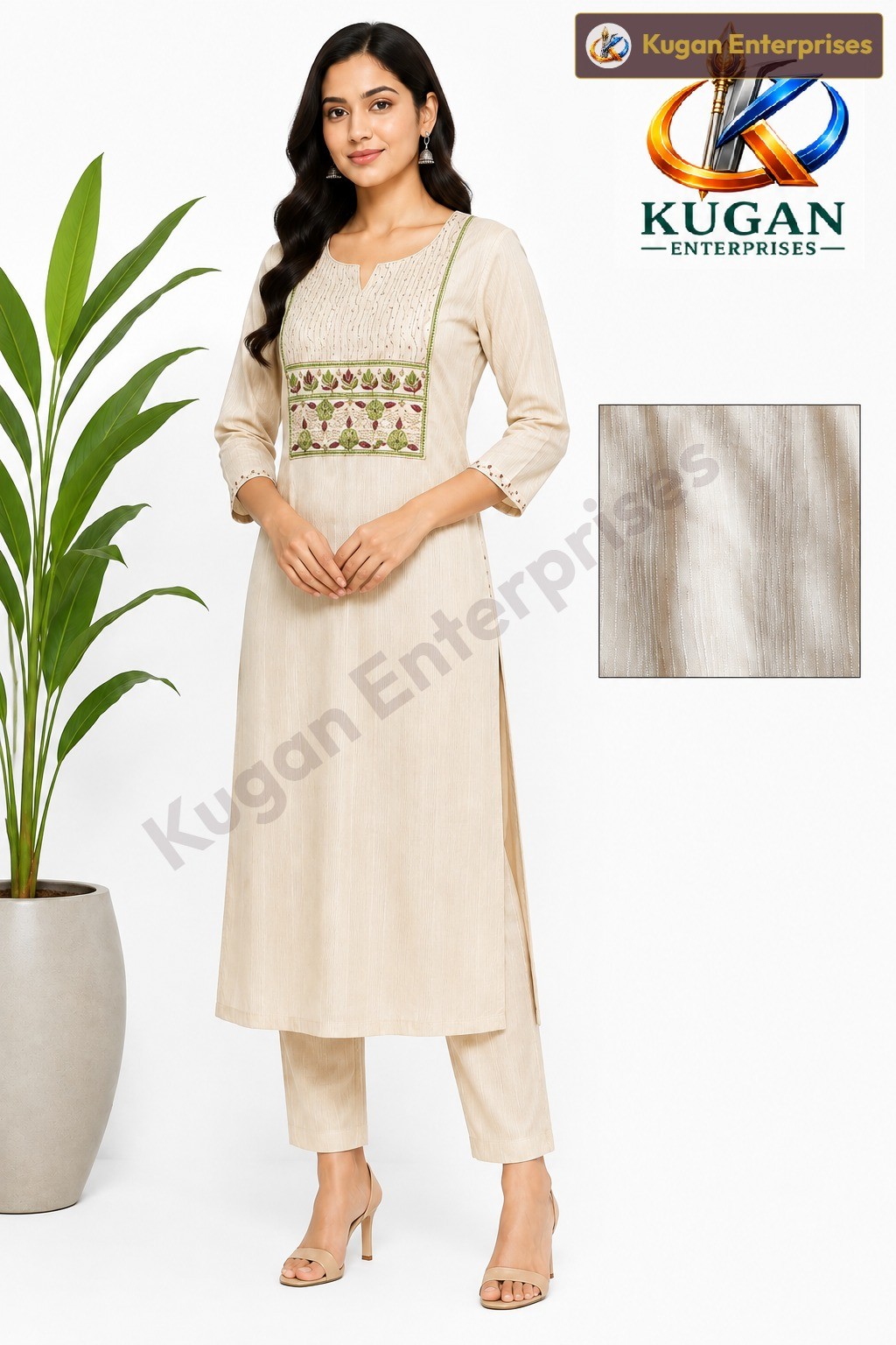Ivory Grace Embroidered Kurta