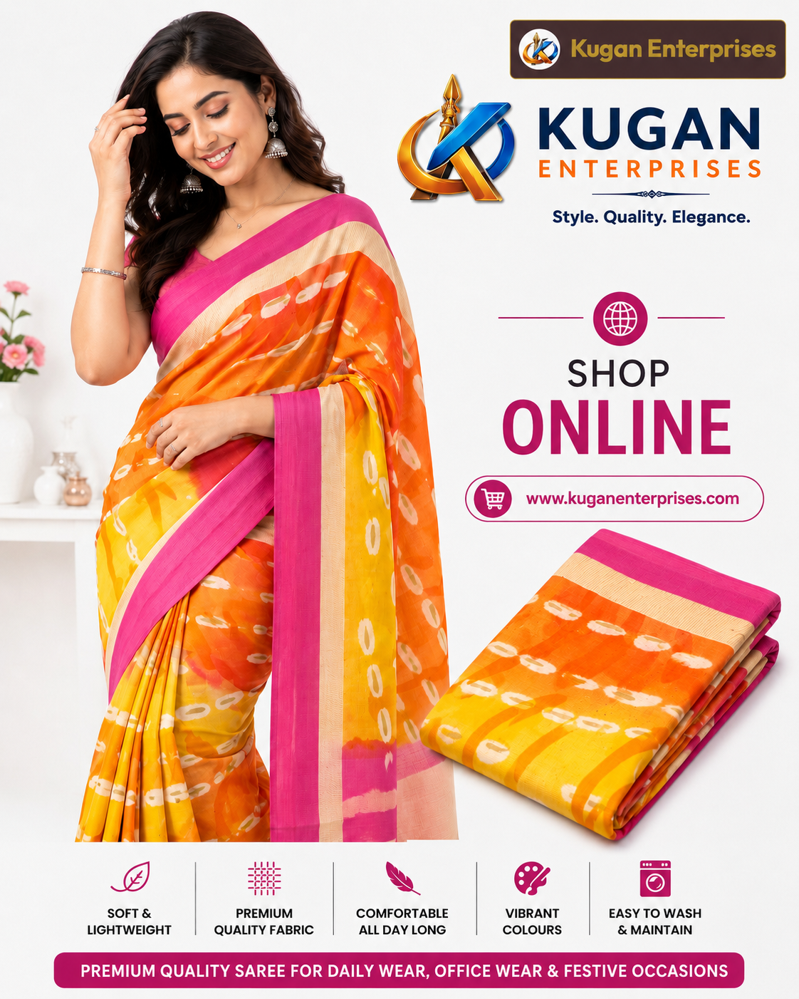 Premium Printed Daily Wear Saree for Women