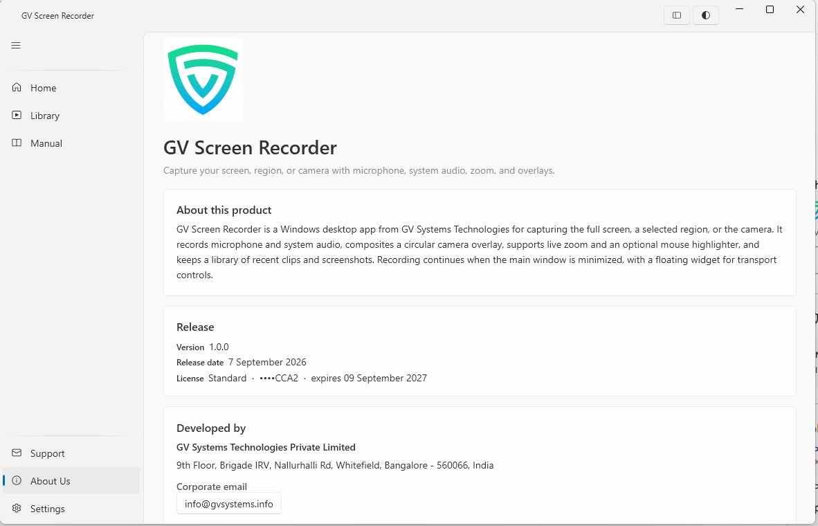 GV Screen Recorder – Professional Windows Screen Recording & Capture Software