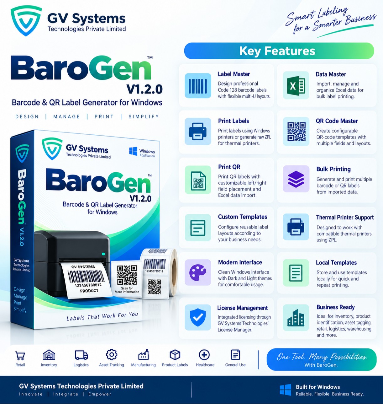 BaroGen – Windows Barcode & QR Label Generator
