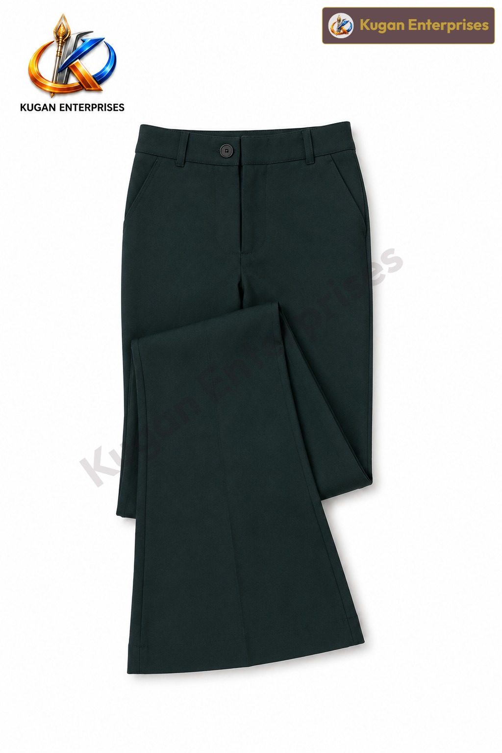 Women’s Dark-Green High-Waist Barbie Bootcut Formal Pant