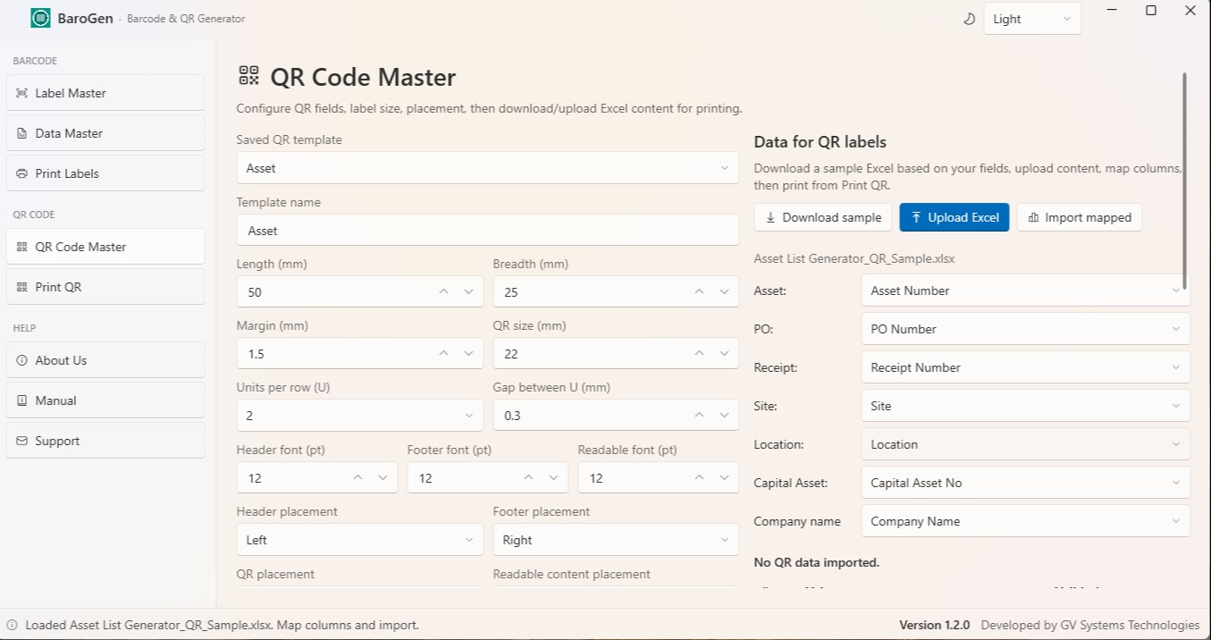 BaroGen – Windows Barcode & QR Label Generator