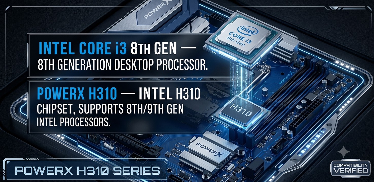 Assembled Desktop PC – Intel Core i3 / i5 8th Gen | 8GB / 16GB RAM | 256 / 512GB SSD | 19" Monitor