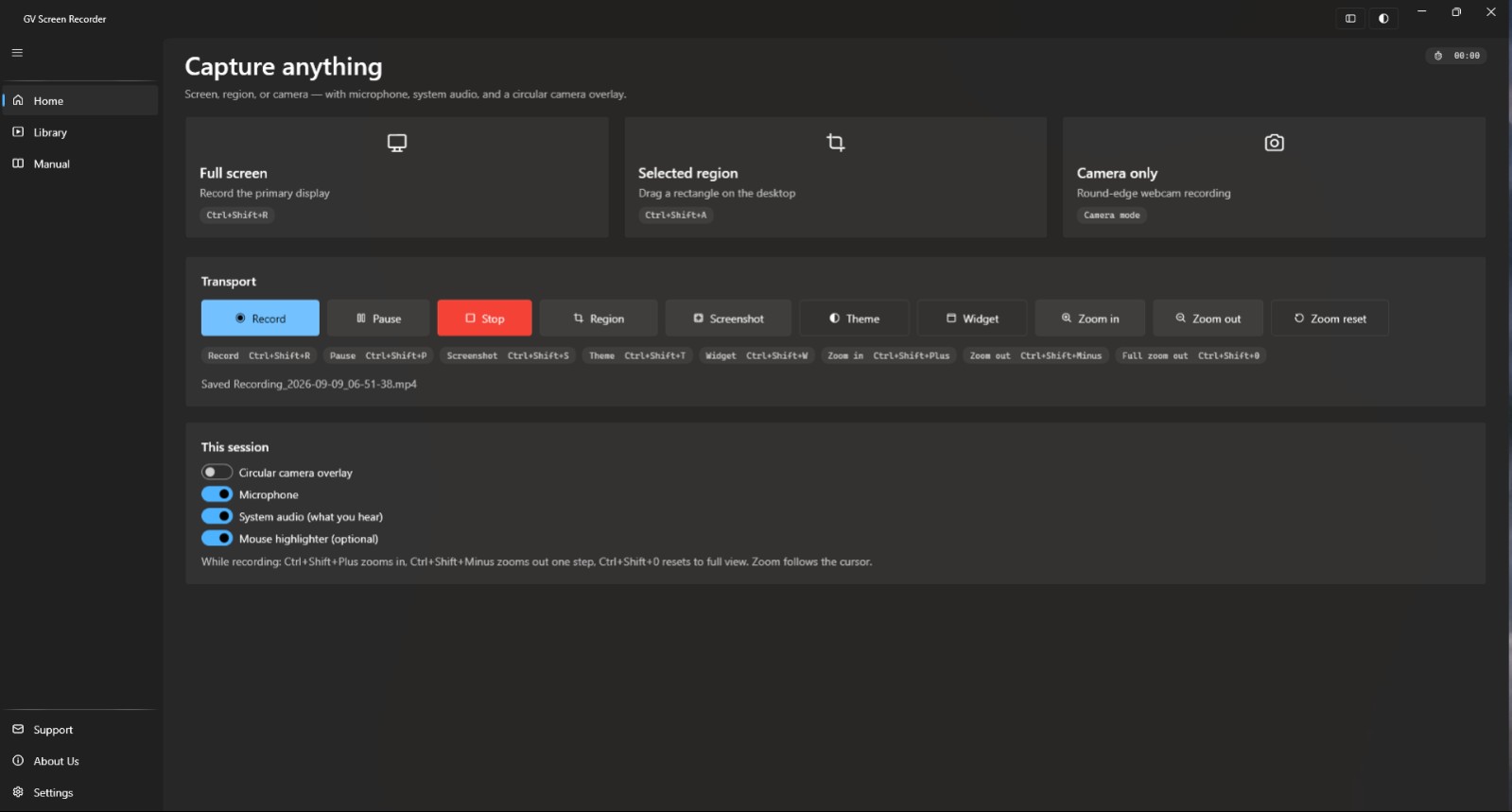 GV Screen Recorder – Professional Windows Screen Recording & Capture Software