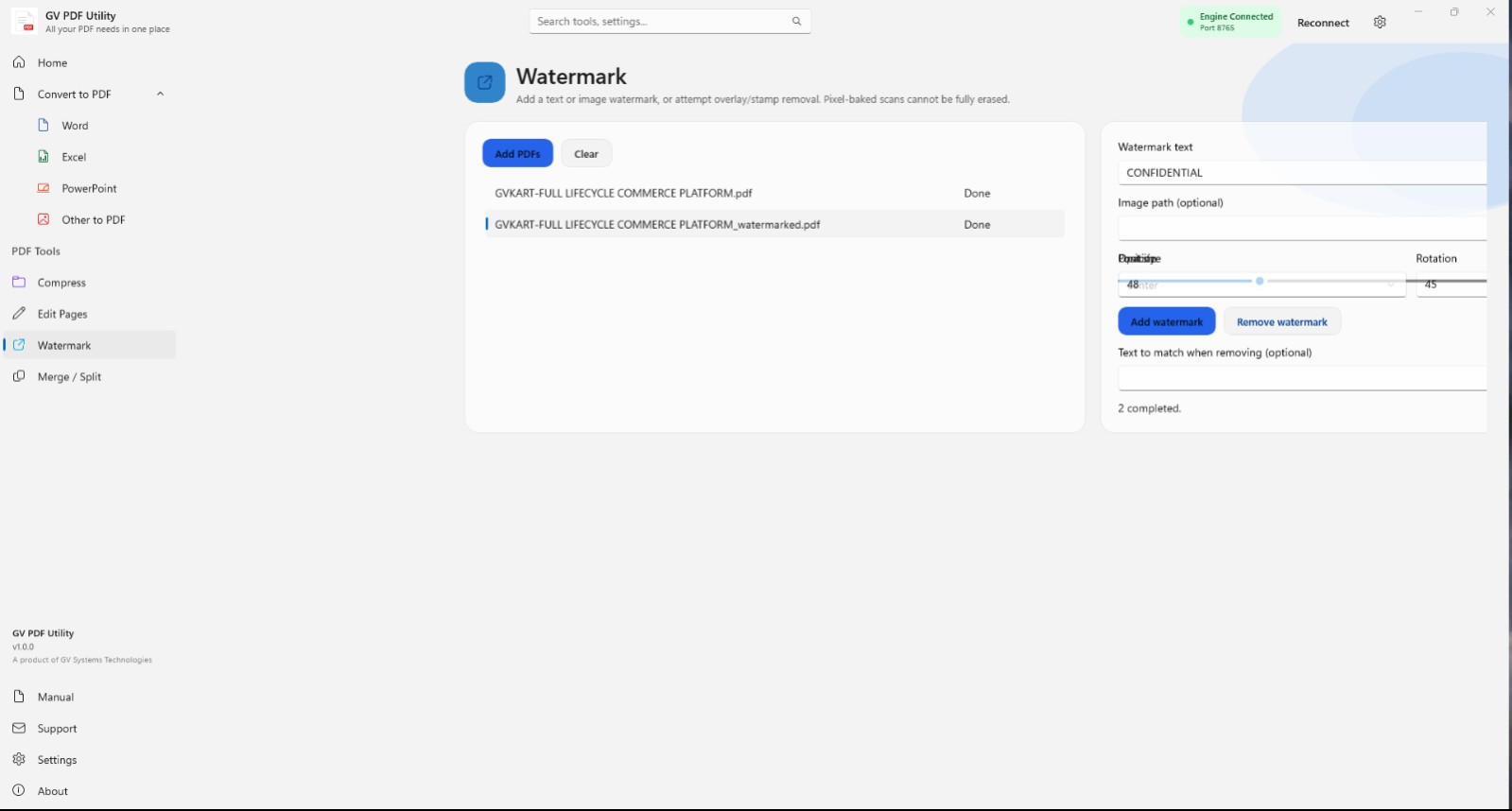 GV PDF Utility – All-in-One Offline PDF Converter, Compressor, Editor & Manager for Windows 10/11