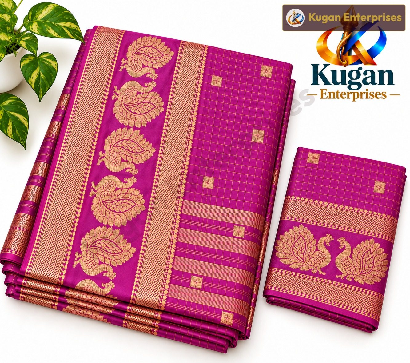 Rich Magenta Pink Traditional Silk Saree