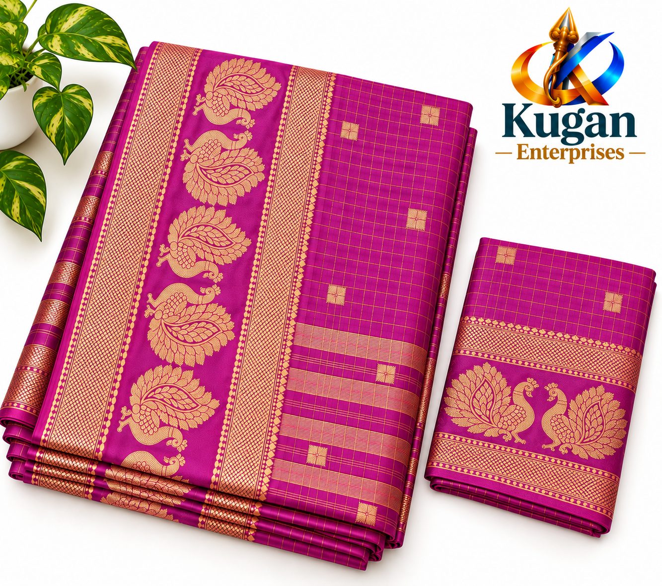 Rich Magenta Pink Traditional Silk Saree