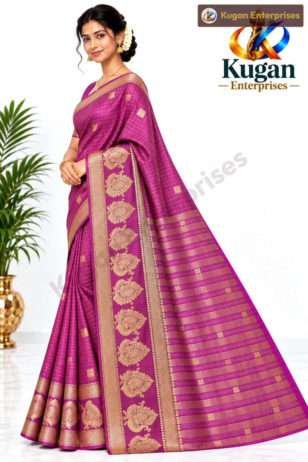 Rich Magenta Pink Traditional Silk Saree